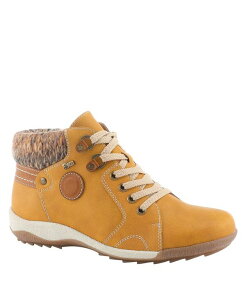 XvOXebv fB[X V[Y u[cECu[c Z[^[ u[c [X Spring Step Clifton Lace-Up Booties with Sweater Cuff and Shock-Absorbing Sole Mustard }X^[h