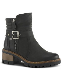 �X�v�����O�X�e�b�v ���f�B�[�X �V���[�Y �u�[�c�E���C���u�[�c Spring Step Smokies Lug Sole Booties with Buckle Accent and Water-Resistant Finish Black �u���b�N