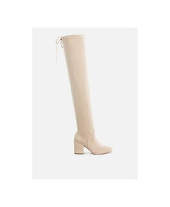 �����h�����O ���f�B�[�X �V���[�Y �u�[�c�E���C���u�[�c �~�j London Rag Liama Minimal Drawstring Detail Knee-High Women Light beige �x�[�W��