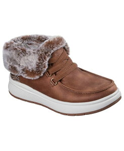 XPb`[Y fB[X V[Y Xj[J[ u[c Skechers Women's Slip-Ins BOBS Skip Cute Wave-Fur Fancies Casual Booties from Finish Line Brown uE