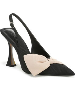 �T���G�f���}�� ���f�B�[�X �V���[�Y �p���v�X Sam Edelman Women's Onia Slingback Pumps Black Honey Sand Fabric �u���b�N