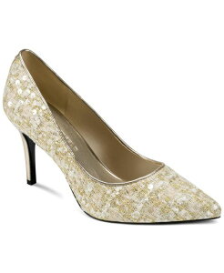 �J�[�� ���K�[�t�F���h ���f�B�[�X �V���[�Y �p���v�X KARL LAGERFELD PARIS Women's Royale Stiletto Pumps Cream/ Gold �N���[��
