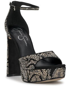 �W�F�V�J�V���v�\�� ���f�B�[�X �V���[�Y �T���_�� �v���b�g�t�H�[�� �q�[�� Jessica Simpson Women's Telxia Rhinestone Blade-Heel Platform Dress Sandals Black Snake Rhinestone �u���b�N