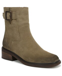 �t�����R�T���g ���f�B�[�X �V���[�Y �u�[�c�E���C���u�[�c Franco Sarto Women's Gillian Square Toe Zip Short Boots Khaki Green Suede �O���[��