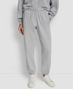 �_�i �L������ �j���[���[�N ���f�B�[�X �{�g���X �J�W���A���p���c ���S DKNY Women's Exploded Rhinestone Varsity Logo High Rise Relaxed Jogger Pearl Gray Heather �p�[��