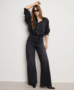 ObhAJ fB[X gbvX WvX[c vXTCY Vc fj Good American Women's Denim Long Sleeve Shirt Jumpsuit Regular and Plus Size Black ubN