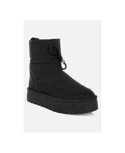 �����h�����O ���f�B�[�X �V���[�Y �u�[�c�E���C���u�[�c �A���N�� �u�[�c London Rag Pacos High Ankle Chunky Snow Boots Women Black �u���b�N