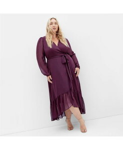 �V�e�B�[�V�b�N ���f�B�[�X �g�b�v�X �����s�[�X �}�L�V�����s�[�X �}�L�V CITY CHIC Women's Instinct Maxi Dress Spiced plum �v����