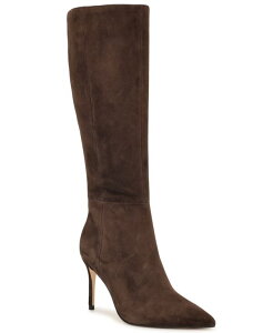 �i�C���E�F�X�g ���f�B�[�X �V���[�Y �p���v�X �g�[�� �u�[�c Nine West Women's Cook Tall Stiletto Dress Boots Regular & Wide Calf Dark Brown Suede �u���E��