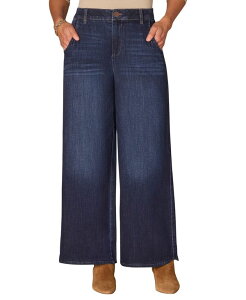 �f���N���V�[ ���f�B�[�X �{�g���X �f�j���p���c �W�[���Y Democracy Women's �g Ab �h Solution Skyrise Tulip-Hem Wide-Leg Jeans Indigo �C���f�B�S