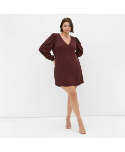 �V�e�B�[�V�b�N ���f�B�[�X �g�b�v�X �����s�[�X �~�j�����s�[�X �~�j CITY CHIC Women's Quiero Mini Dress Choc cherry