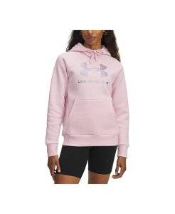 A_[A[}[ fB[X AE^[ p[J[EXEFbg t[X p[J[ Under Armour Women's Rival Fleece Shimmer Hoodie Prime Pink sN