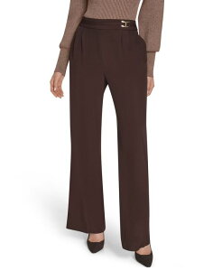 �z���X�g���w���e�C�W ���f�B�[�X �{�g���X �J�W���A���p���c ���C�h���b�O �p���c Halston Women's Mid Rise Wide Leg Trousers Espresso