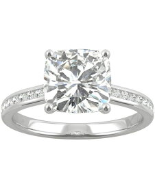 チャールズ アンド コルバード レディース リング アクセサリー Moissanite Cushion Engagement Ring (2-5/8 ct. t.w. DEW) in 14k White Gold White Gold