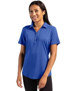 Jb^[AhobN fB[X gbvX Vc |Vc Cutter & Buck Forge Eco Stretch Recycled Womens Short Sleeve Polo Tour blue u[