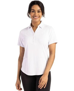 Jb^[AhobN fB[X gbvX Vc |Vc Cutter & Buck Forge Eco Stretch Recycled Womens Short Sleeve Polo White zCg