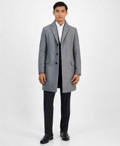 �q���[�S�{�X �����Y �A�E�^�[ �W���P�b�g�E�u���]�� �E�[�� �R�[�g Hugo Boss Men's Slim-Fit Wool-Cashmere Overcoat Light Grey �O���[