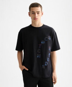 �X�R�b�`�A���h�\�[�_ �����Y �g�b�v�X T�V���c SCOTCH & SODA Men's Loose-Fit Applique T-Shirt Meteorite