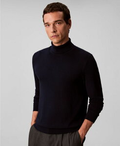 yz JoNC Y jbgEZ[^[ AE^[ Men's Merino Wool Blend Turtleneck Sweater Dark Sapphire