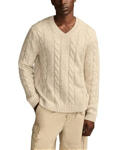 ���b�L�[�u�����h �����Y �A�E�^�[ �j�b�g�E�Z�[�^�[ V�l�b�N �Z�[�^�[ Lucky Brand Men's Cable V-Neck Sweater Turtledove