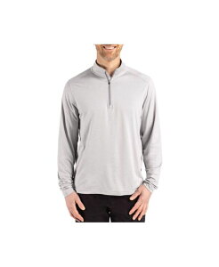 Jb^[AhobN Y AE^[ WPbgEu] n[tWbv Cutter & Buck Coastline Epic Comfort Recycled Mens Quarter Zip Concrete