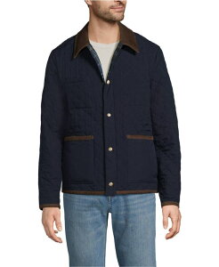 �����Y�G���h �����Y �A�E�^�[ �W���P�b�g�E�u���]�� �W���P�b�g Lands' End Men's Reversible Insulated Barn Jacket Radiant navy/navy plaid �l�C�r�[