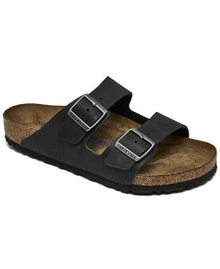 rPVgbN Y V[Y T_ U[ Birkenstock Men's Arizona Essentials Oiled Leather Two-Strap Sandals from Finish Line Black ubN
