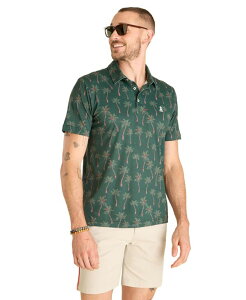 �`���r�[�Y �����Y �g�b�v�X �|���V���c Chubbies Men's The Brushstroke Palm Range Polo Shirt Dark Green �O���[��