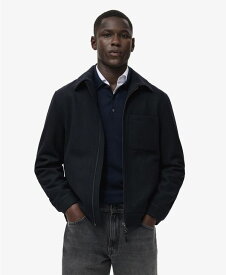 マンゴ メンズ アウター ジャケット・ブルゾン ウール ジャケット MANGO Men's Wool-Blend Pocket Jacket Navy ネイビー