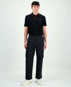 �q���[�S�{�X �����Y �{�g���X �J�W���A���p���c �J�[�S�p���c �p���c ���S Hugo Boss Men's Greco Regular-Fit Logo Cargo Pants Black �u���b�N