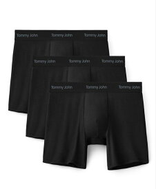 トミージョン メンズ アンダーウェア ボクサーパンツ Tommy John Men's 3-Pack Tagless Boxer Briefs Black ブラック