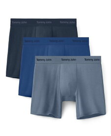 トミージョン メンズ アンダーウェア ボクサーパンツ Tommy John Men's 3-Pack Tagless Boxer Briefs Dress Blues/Blue Quartz/Trosophere ブルー