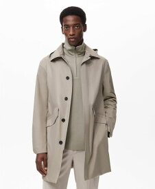 マンゴ メンズ アウター ジャケット・ブルゾン パーカー MANGO Men's Thermolite Waterproof Pockets Parka Ice Gray グレー