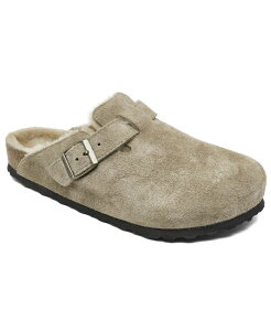 rPVgbN Y V[Y Xj[J[ XG[h U[ Birkenstock Men's Boston Shearling Suede Leather Clogs from Finish Line Taupe g[v