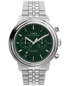 ^CbNX Y ANZT[ rv TVc Timex Men's Chronograph Silver-Tone Stainless Steel Watch 41mm Silver Vo[
