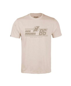 ���x���E�F�A �����Y �g�b�v�X T�V���c �W���[�W�[ LevelWear Men's Jack Hughes Khaki New Jersey Devils Richmond Mileage Name Number T-Shirt Khaki �J�[�L