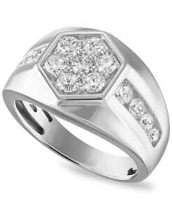 �G�X�N�@�C�A ���f�B�[�X �A�N�Z�T���[ �����O Esquire Men's Jewelry Lab-Grown Diamond (1-1/2 ct. t.w.) Ring in Sterling Silver �V���o�[