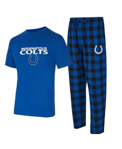 RZvc X|[c Y gbvX TVc pc Vc Concepts Sport Men's Royal/Black Indianapolis Colts Avondale T-Shirt and Flannel Pants Set Royal Black ubN