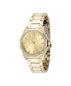 CrN^ fB[X ANZT[ rv Invicta Women's 49113 Speedway Quartz 3 Hand Gold Dial Watch Gold S[h