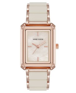 �A���N���C�� ���f�B�[�X �A�N�Z�T���[ �r���v Anne Klein Women's Quartz Casual Rectangular Rose Gold-Tone Metal Alloy Bracelet Watch 26mm White Rose Gold-Tone �z���C�g
