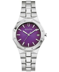 uo fB[X ANZT[ rv TVc Bulova Women's Classic Silver-Tone Stainless Steel Bracelet Watch 32mm Silver-tone Vo[
