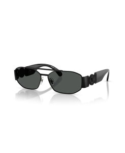 FT[` Y ANZT[ TOXEACEFA Versace Men's Geometric Sunglasses VE2287 Matte Black Gray ubN