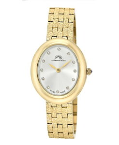 |Tu[ fB[X ANZT[ rv TVc Porsamo Bleu Women's Angelica Watch with Sunray Dial Topaz Gemstones and Stainless Steel Bracelet 1343BANS Gold tone S[h