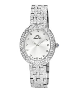 |Tu[ fB[X ANZT[ rv TVc Porsamo Bleu Women's Angelica Watch with Sunray Dial Topaz Gemstones and Stainless Steel Bracelet 1344AANS Silver tone Vo[