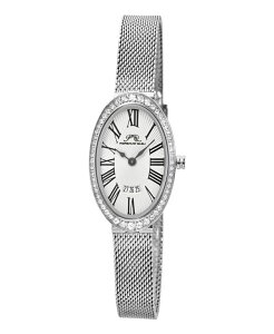 |Tu[ fB[X ANZT[ rv bV TVc Porsamo Bleu Women's Eloise Watch with Topaz Gemstone and Mesh Stainless Steel Bracelet 1352AELS Silver tone Vo[