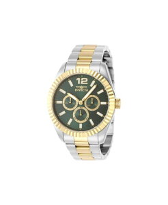 CrN^ Y ANZT[ rv Invicta Men's 49517 Specialty Quartz Chronograph Green Dial Watch Gold S[h