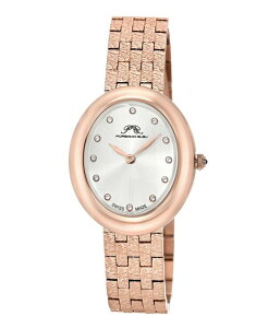 |Tu[ fB[X ANZT[ rv TVc Porsamo Bleu Women's Angelica Watch with Sunray Dial Topaz Gemstones and Stainless Steel Bracelet 1343CANS Rose tone