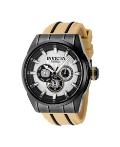 CrN^ Y ANZT[ rv Invicta Men's 49053 Speedway Quartz Chronograph Silver Black Dial Watch Brown uE