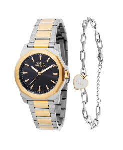 CrN^ fB[X ANZT[ rv Invicta Women's 48578 Speedway Quartz 3 Hand Black Dial Watch Gold S[h