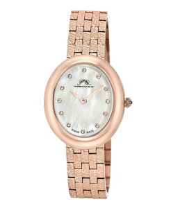 |Tu[ fB[X ANZT[ rv TVc Porsamo Bleu Women's Angelica Watch with Mother of Pearl Dial Topaz Gemstones and Stainless Steel Bracelet 1341CANS Rose tone p[
